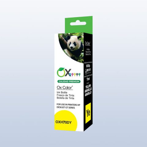 Tinta Compatible para HP GT51/GT52 UV Yellow